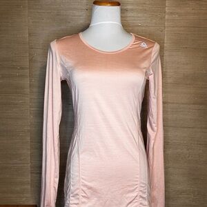 Reebok Women's Soft Pink Long Sleeve Top